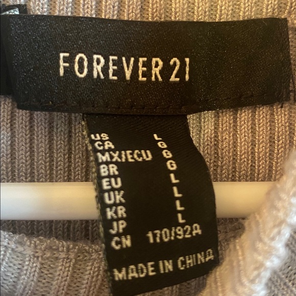 Forever 21 Sleeveless Knit Ribbed Mini Dress - Light Gray NWoTs - Picture 9 of 10